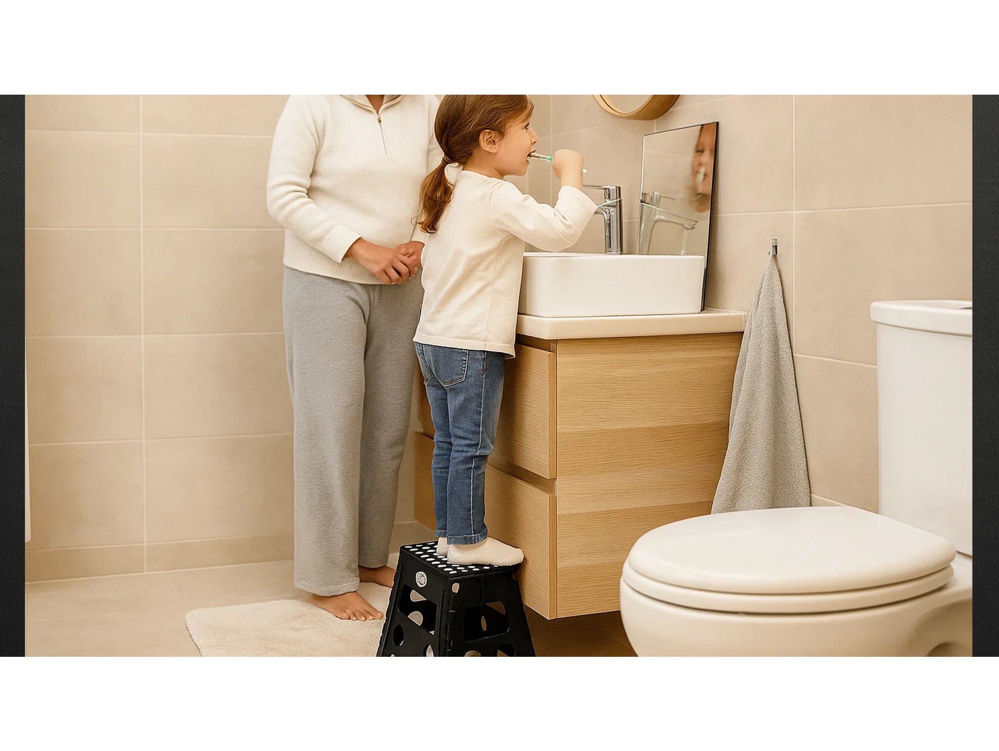 EASYFORM TABORET STOŁEK SKŁADANY 39CM - czarny