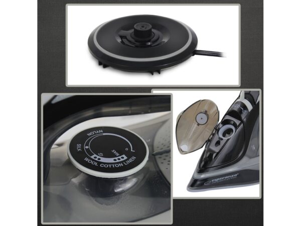 ESPERANZA ŻELAZKO PAROWE BEZPRZEWODOWE SATIN CERAMIC