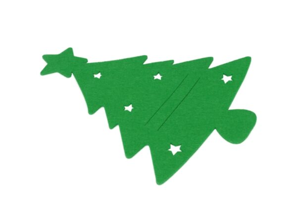 ETUI NA SZTUĆCE FILC ŚWIĘTA CHOINKA 6SZT - zielony