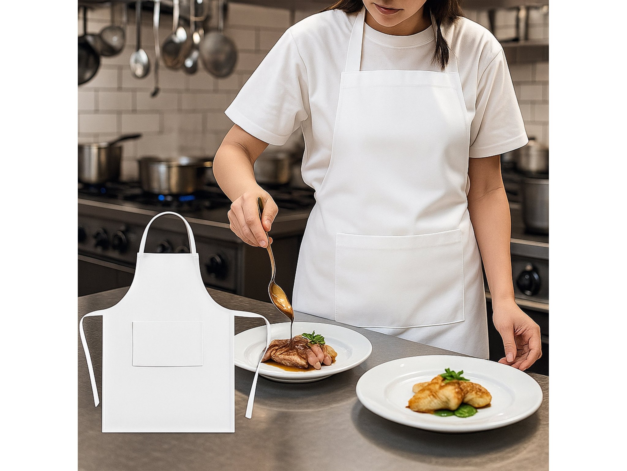 FARTUCH KUCHENNY - biały