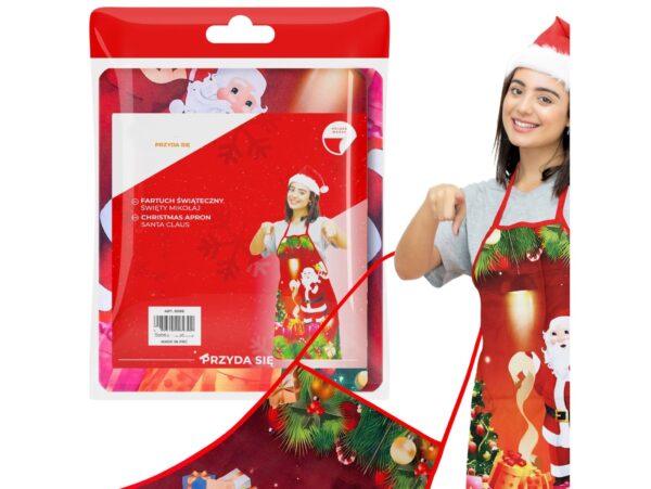 FARTUCH KUCHENNY ŚWIĄTECZNY - Mikołaj