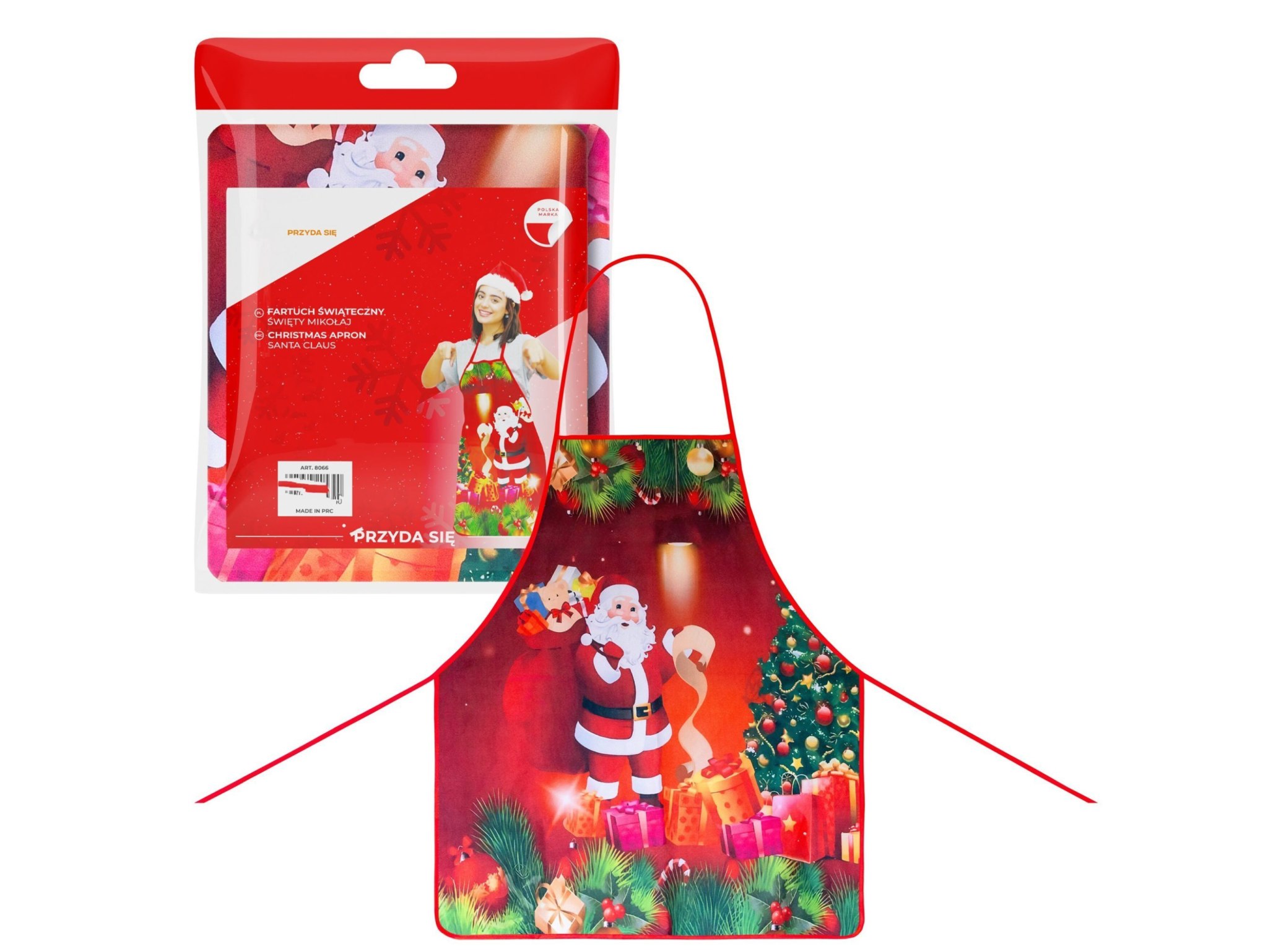 FARTUCH KUCHENNY ŚWIĄTECZNY - Mikołaj