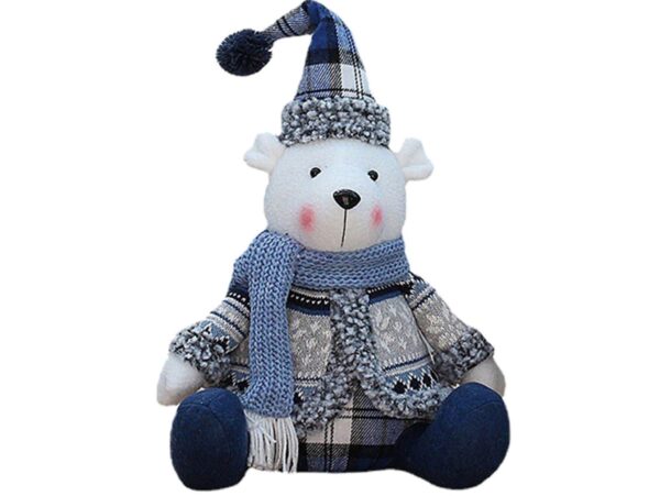 FIGURKA MASKOTKA ŚWIĄTECZNA MIŚ - siedzący 38x22x18cm