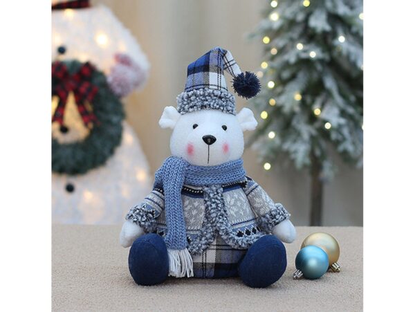 FIGURKA MASKOTKA ŚWIĄTECZNA MIŚ - siedzący 38x22x18cm