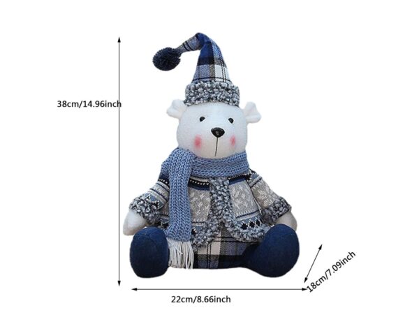 FIGURKA MASKOTKA ŚWIĄTECZNA MIŚ - siedzący 38x22x18cm