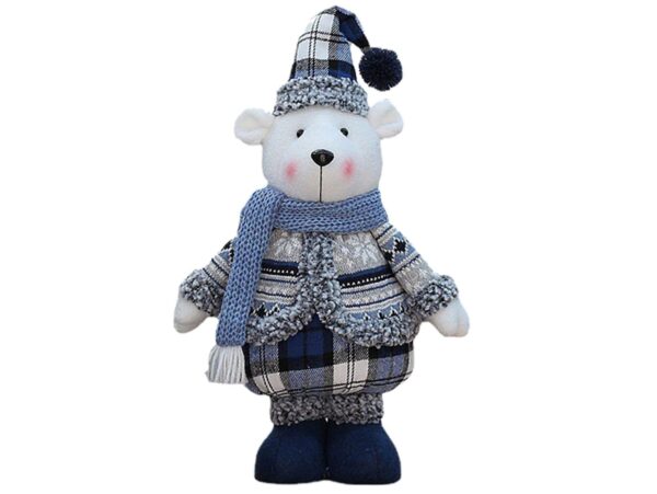 FIGURKA MASKOTKA ŚWIĄTECZNA MIŚ -stojący 48x22x12cm