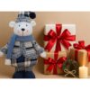 FIGURKA MASKOTKA ŚWIĄTECZNA MIŚ -stojący 48x22x12cm