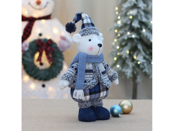 FIGURKA MASKOTKA ŚWIĄTECZNA MIŚ -stojący 48x22x12cm