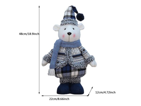 FIGURKA MASKOTKA ŚWIĄTECZNA MIŚ -stojący 48x22x12cm