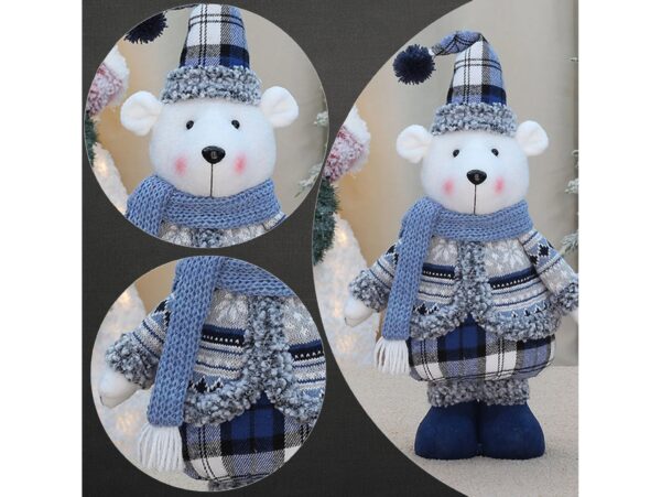 FIGURKA MASKOTKA ŚWIĄTECZNA MIŚ -stojący 48x22x12cm