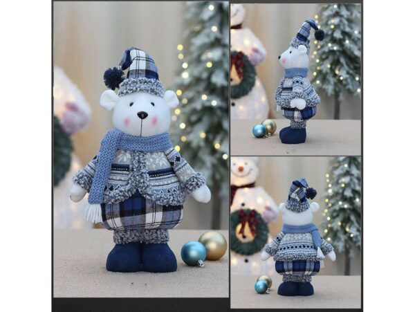 FIGURKA MASKOTKA ŚWIĄTECZNA MIŚ -stojący 48x22x12cm