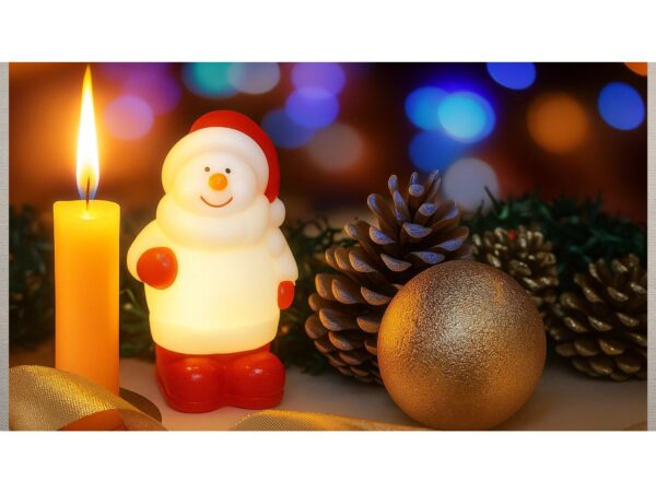 FIGURKA ŚWIĄTECZNA LED 13x8,5 - bałwan