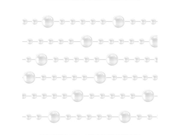 GIRLANDA CHOINKOWA PERŁY 5M - kremowy