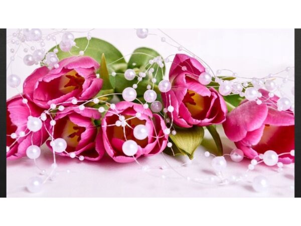 GIRLANDA CHOINKOWA PERŁY 5M - kremowy