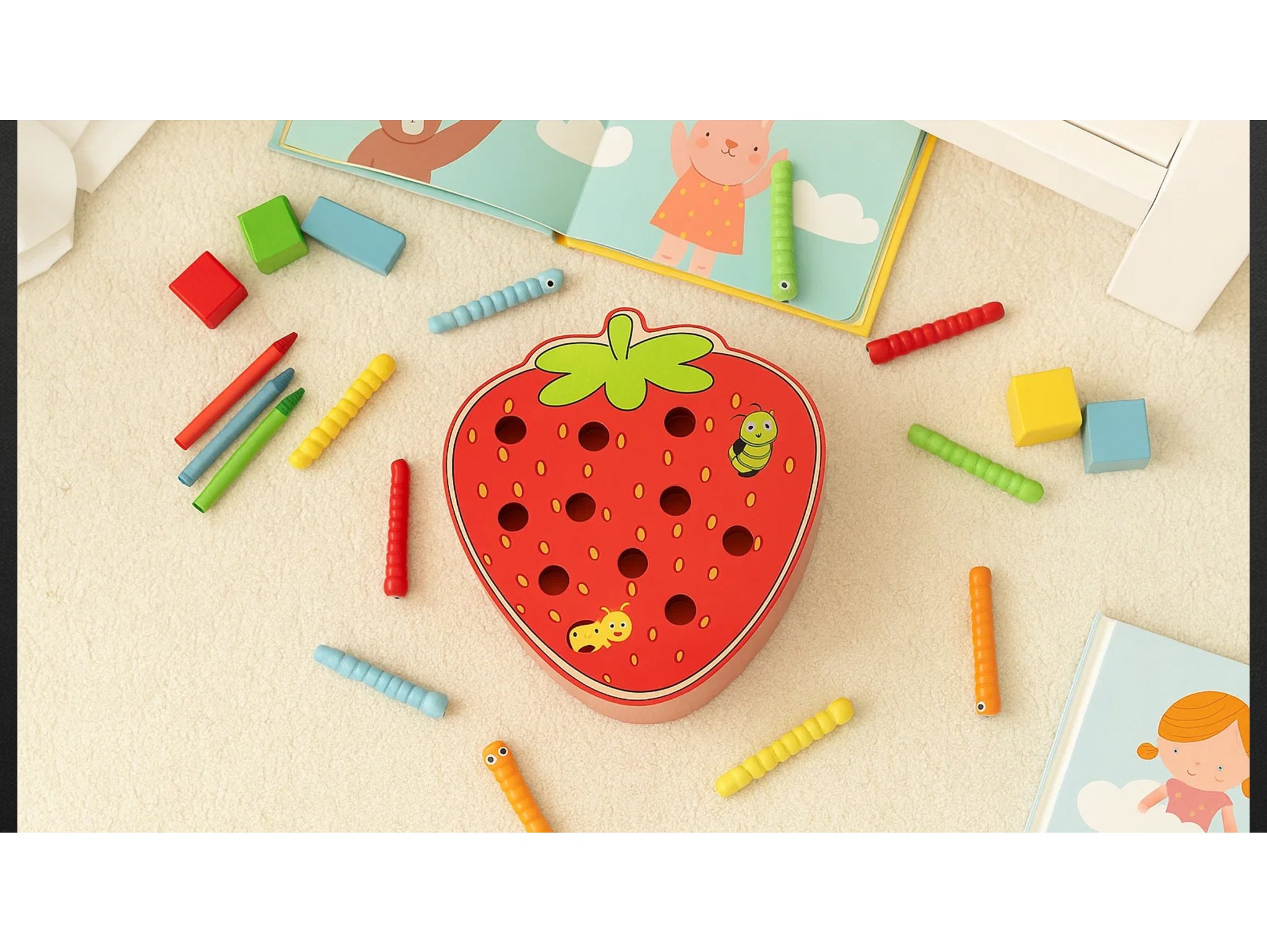 GRA DREWNIANA TRUSKAWKA ZŁAP ROBACZKA GĄSIENNICA