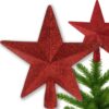 GWIAZDA NA CZUBEK CHOINKI 15CM - czerwony