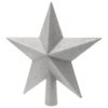 GWIAZDA NA CZUBEK CHOINKI 15CM - srebrny