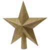 GWIAZDA NA CZUBEK CHOINKI 15CM - złoty