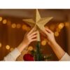 GWIAZDA NA CZUBEK CHOINKI 15CM - złoty