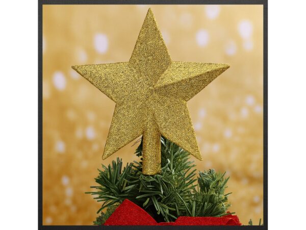 GWIAZDA NA CZUBEK CHOINKI 15CM - złoty