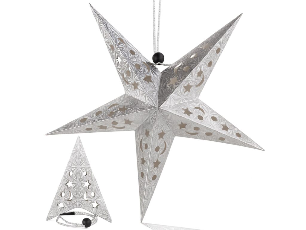 GWIAZDA SKŁADANA WITRAŻ PAPIEROWA 3D AŻUROWA 40CM - wzór 2