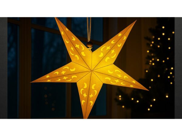 GWIAZDA SKŁADANA WITRAŻ PAPIEROWA 3D AŻUROWA 40CM - wzór 2
