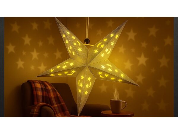 GWIAZDA SKŁADANA WITRAŻ PAPIEROWA 3D AŻUROWA 40CM - wzór 2