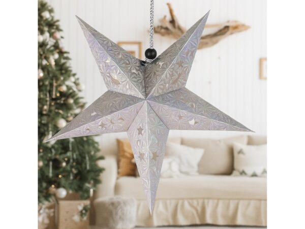 GWIAZDA SKŁADANA WITRAŻ PAPIEROWA 3D AŻUROWA 40CM - wzór 2