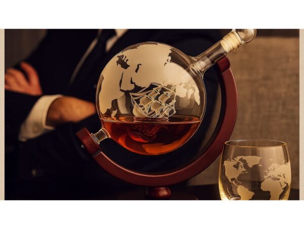 KARAFKA SZKLANA NA STOJAKU