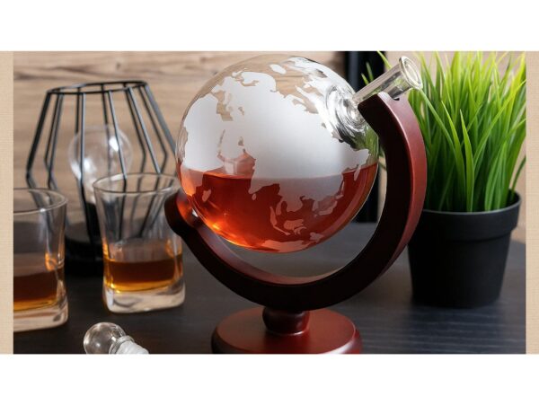 KARAFKA SZKLANA NA STOJAKU PODSTAWKA + 2 SZKLANKI