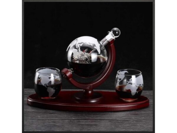 KARAFKA SZKLANA NA STOJAKU PODSTAWKA + 2 SZKLANKI