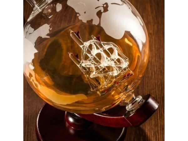 KARAFKA SZKLANA NA STOJAKU PODSTAWKA + 2 SZKLANKI