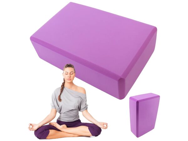 KOSTKA DO JOGI YOGI KLOCEK 23cm x 15cm x 7,5cm - fioletowy