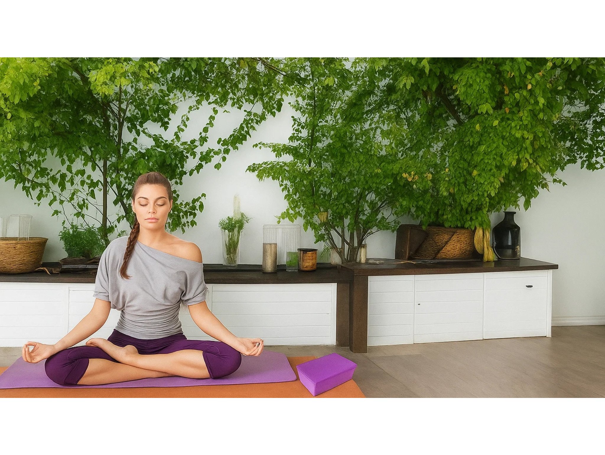 KOSTKA DO JOGI YOGI KLOCEK 23cm x 15cm x 7,5cm - fioletowy