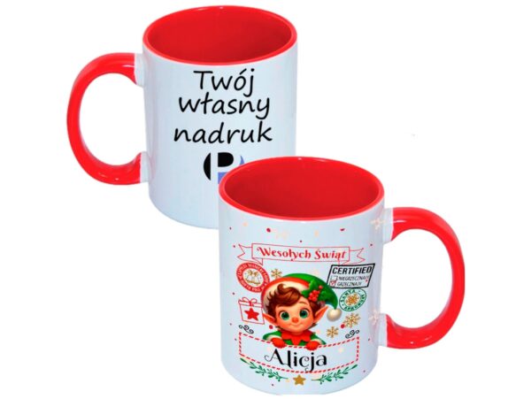 KUBEK DO SUBLIMACJI 330ML CZERWONY UCHWYT