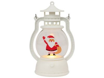 LAMPION LATARENKA ŚWIĄTECZNA LED 15,5CM - biały