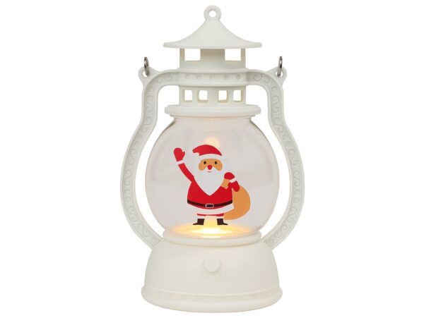 LAMPION LATARENKA ŚWIĄTECZNA LED 15,5CM - biały