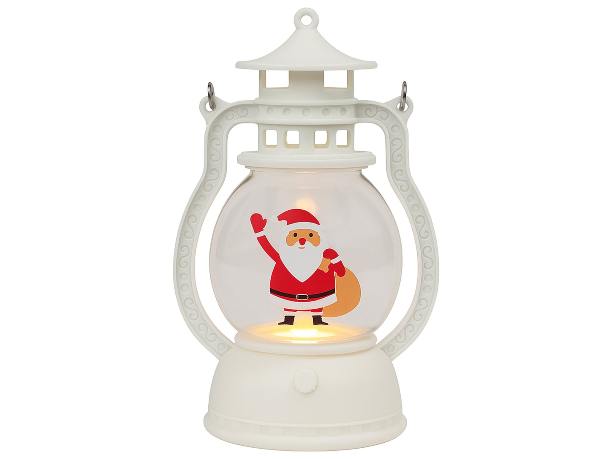 LAMPION LATARENKA ŚWIĄTECZNA LED 15,5CM - biały