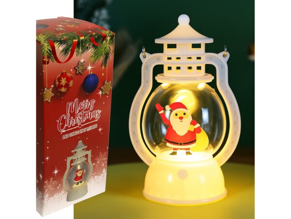 LAMPION LATARENKA ŚWIĄTECZNA LED 15,5CM - biały