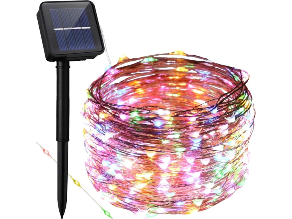 LAMPKI 200 LED DRUCIKI SOLARNE - multikolor