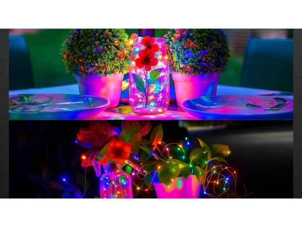 LAMPKI 200 LED DRUCIKI SOLARNE - multikolor