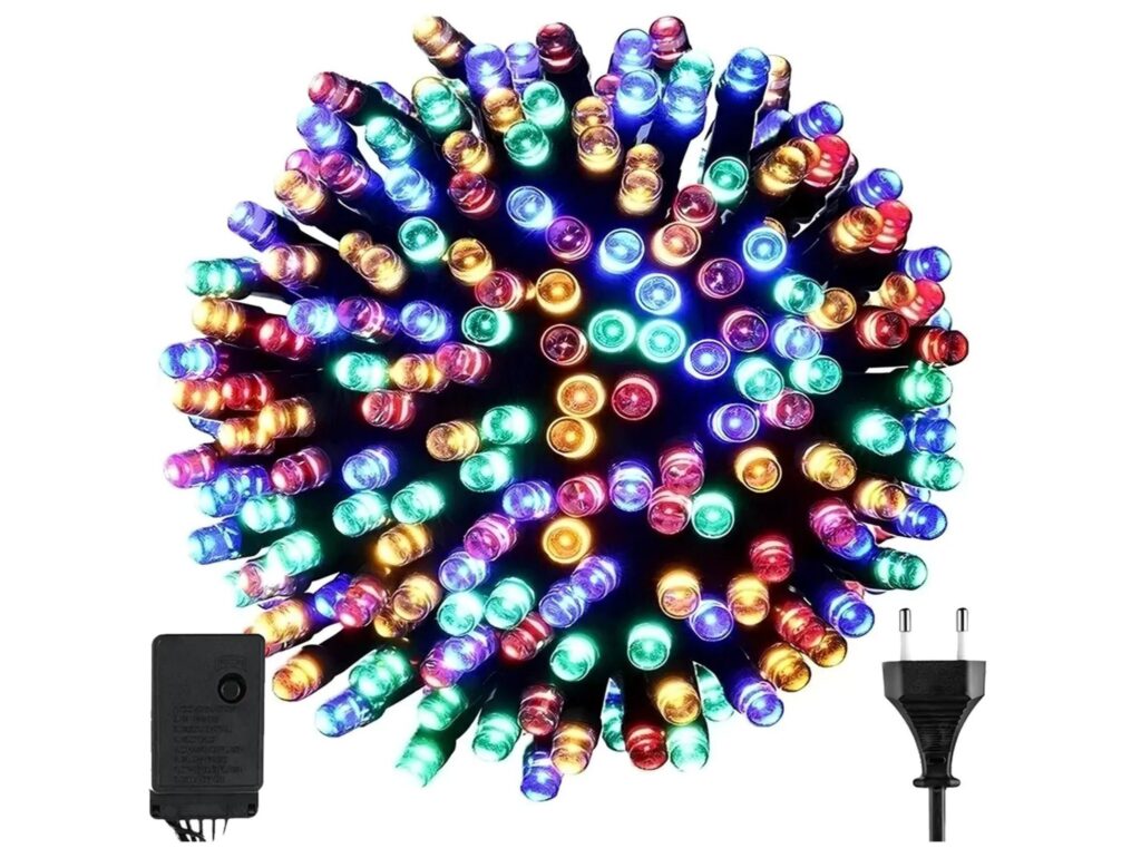 LAMPKI CHOINKOWE SIECIOWE 100 LED - multikolor