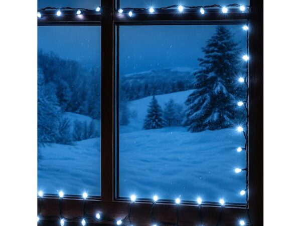 LAMPKI CHOINKOWE SIECIOWE 100 LED - zimny biały
