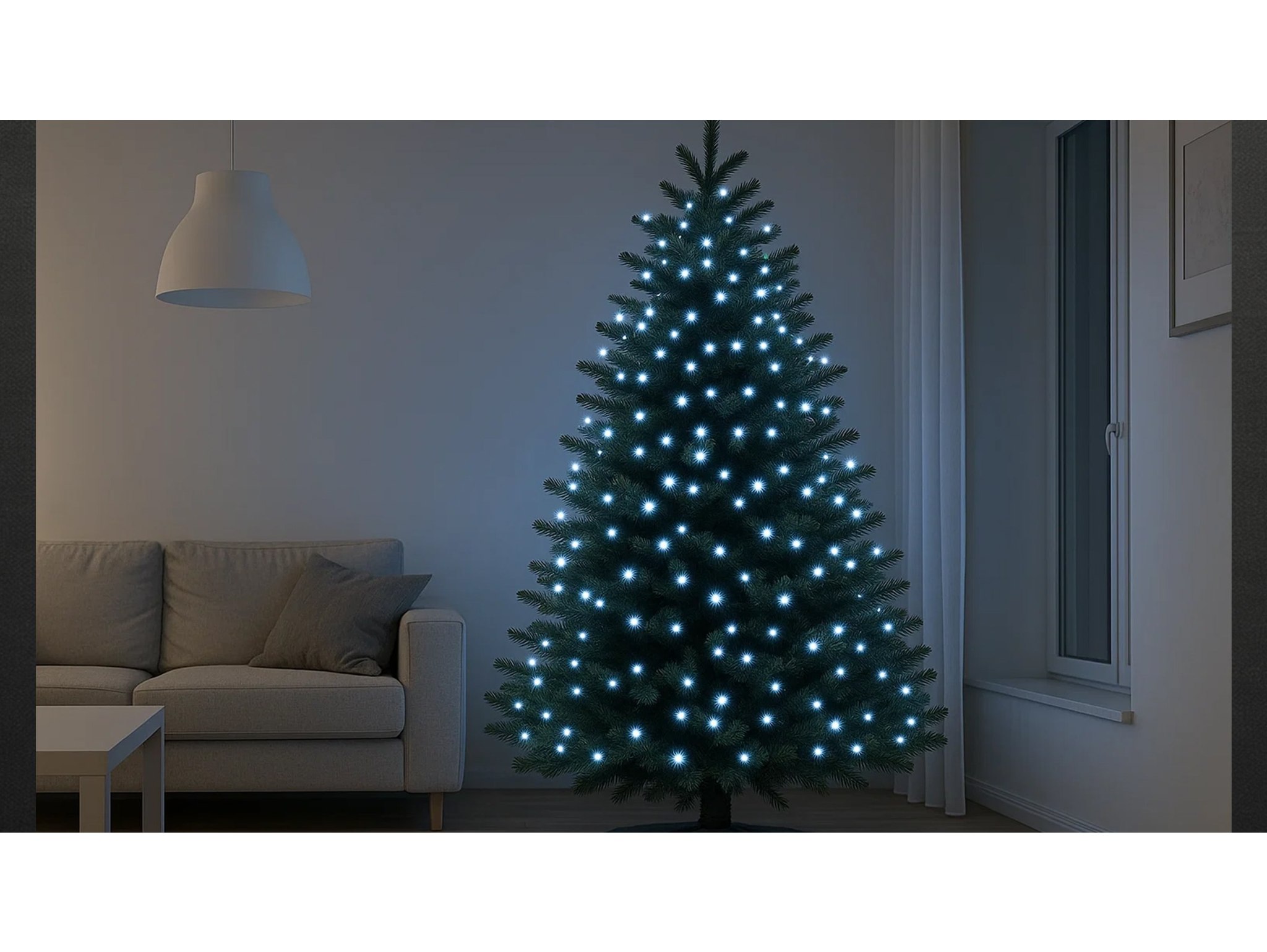 LAMPKI CHOINKOWE SIECIOWE 500 LED - zimny biały