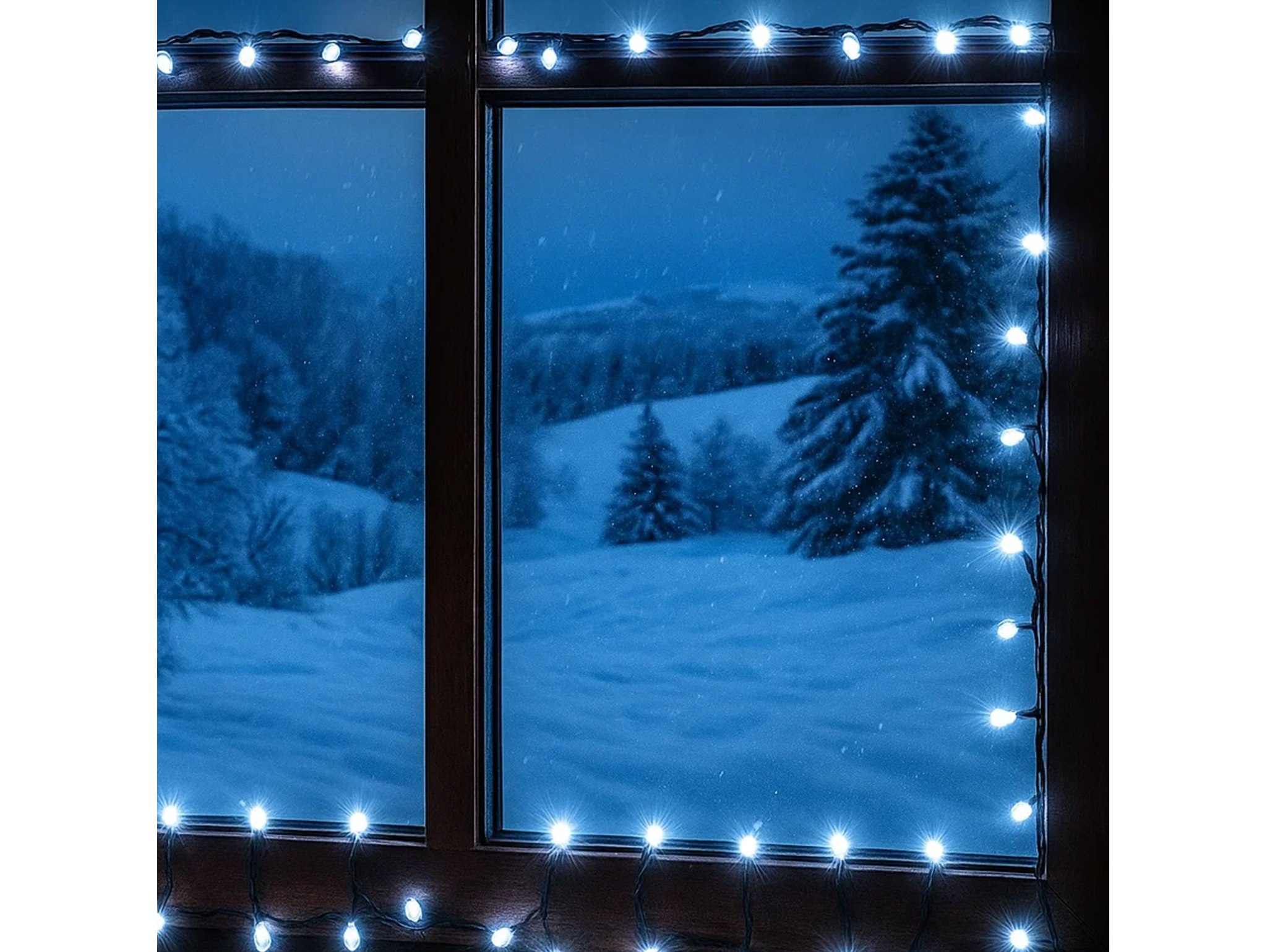 LAMPKI CHOINKOWE SIECIOWE 500 LED - zimny biały