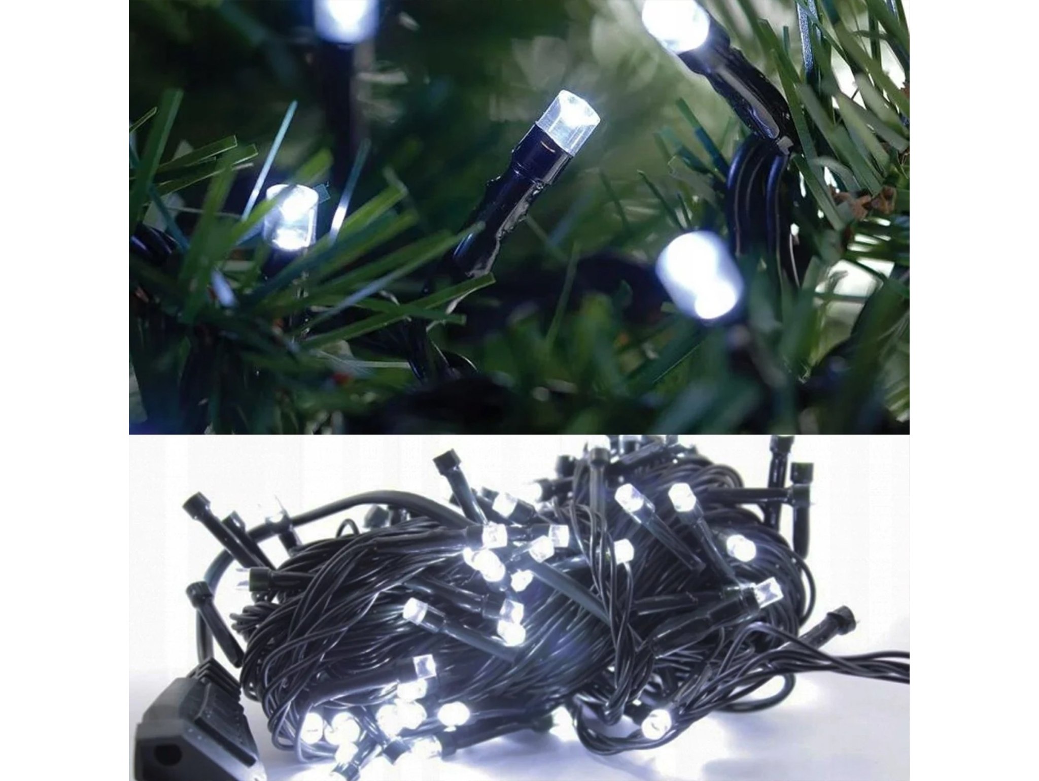 LAMPKI CHOINKOWE SIECIOWE 500 LED - zimny biały