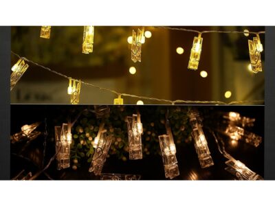 LAMPKI NA BATERIE KLAMERKI DO ZDJĘĆ 10 LED 1,5M