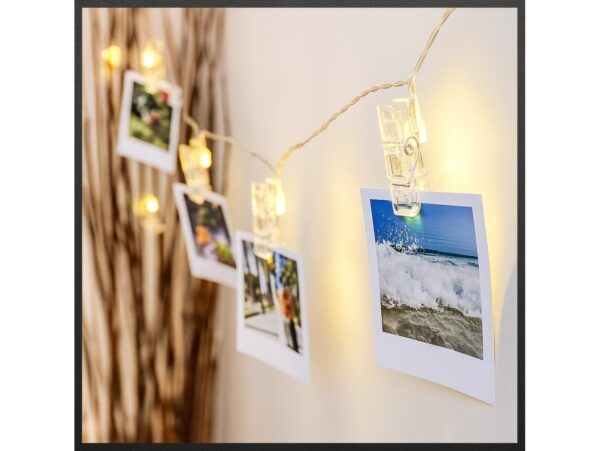 LAMPKI NA BATERIE KLAMERKI DO ZDJĘĆ 10 LED 1,5M