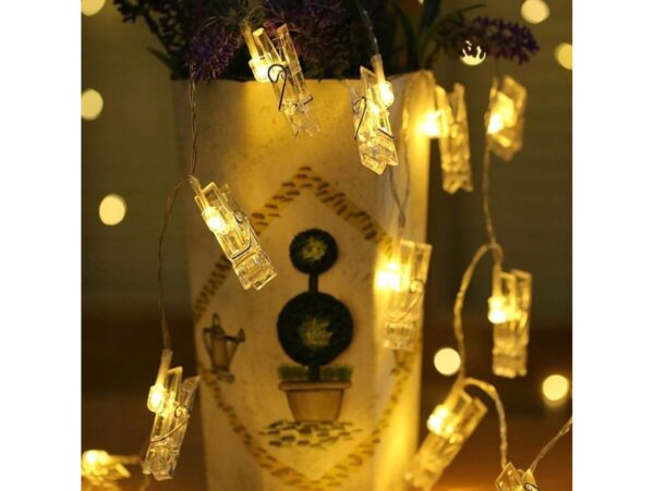 LAMPKI NA BATERIE KLAMERKI DO ZDJĘĆ 10 LED 1,5M