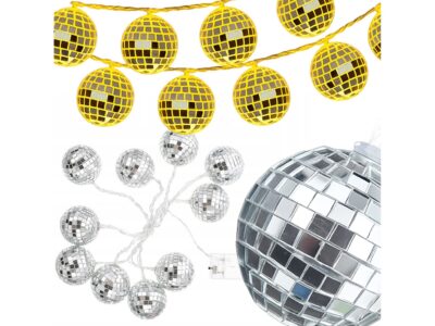 LAMPKI NA BATERIE KULA DISCO 10 LED 1,5M (3,5cm)